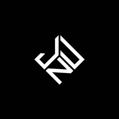 Siyah arka planda JNU harf logosu tasarımı. JNU yaratıcı harf logosu konsepti. JNU harf tasarımı.