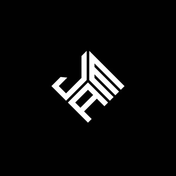 Diseño Del Logotipo Letra Jam Sobre Fondo Negro Jam Iniciales — Vector de stock