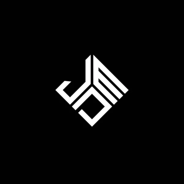 Diseño Del Logotipo Letra Jdm Sobre Fondo Negro Jdm Iniciales — Archivo Imágenes Vectoriales