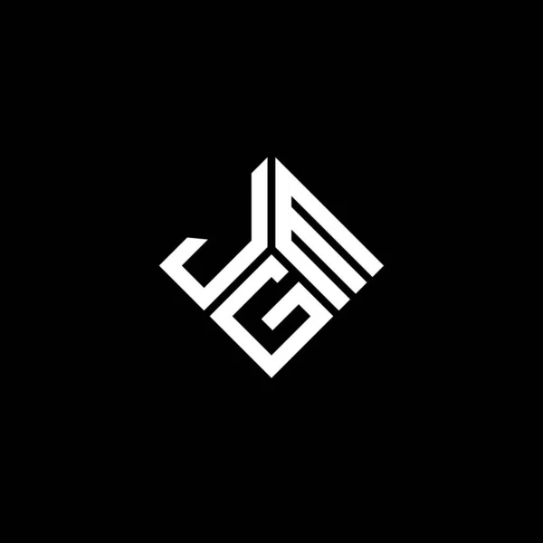 Projeto Logotipo Carta Jgm Fundo Preto Jgm Iniciais Criativas Conceito — Vetor de Stock