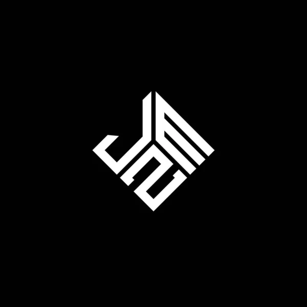 Jzm Lettre Logo Design Sur Fond Noir Jzm Initiales Créatives — Image vectorielle