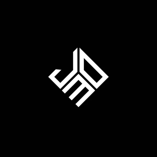 Projekt Logo Litery Jmo Czarnym Tle Pomysł Logo Kreatywnych Inicjałów — Wektor stockowy