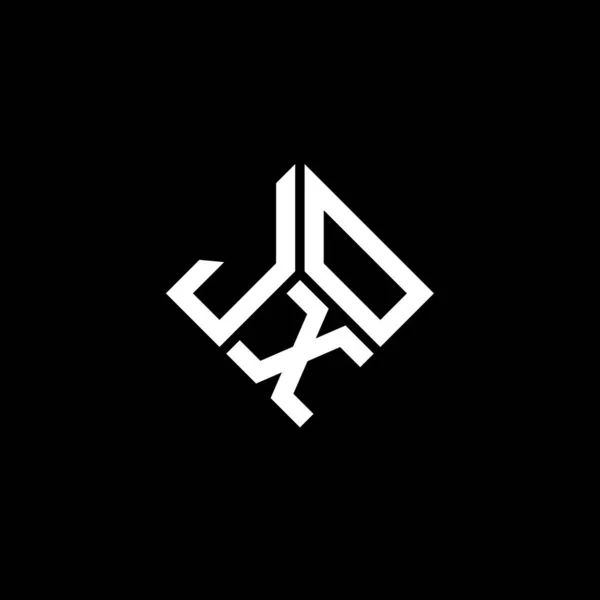 Diseño Del Logotipo Letra Jxo Sobre Fondo Negro Jxo Iniciales — Archivo Imágenes Vectoriales
