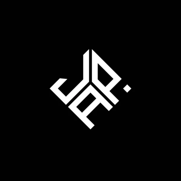 黒を基調としたJapレターロゴデザイン Japクリエイティブイニシャルレターロゴコンセプト Japレターデザイン — ストックベクタ