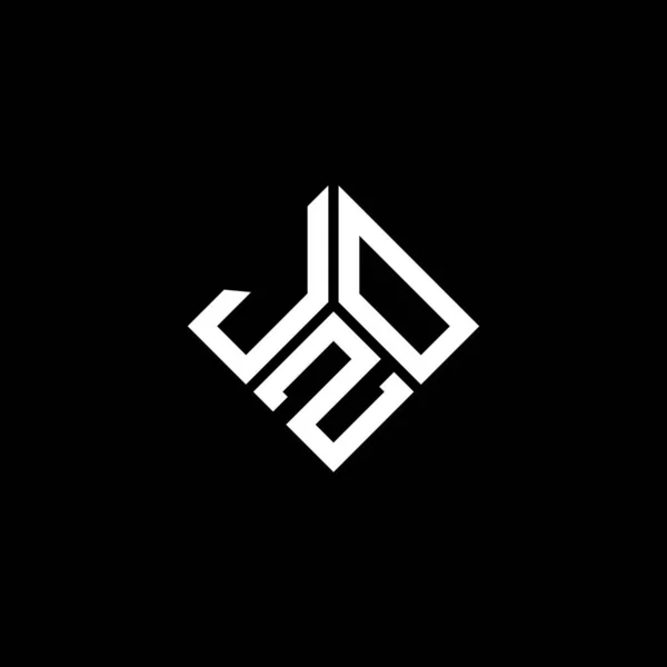 Jzo Design Logotipo Carta Fundo Preto Jzo Iniciais Criativas Conceito — Vetor de Stock