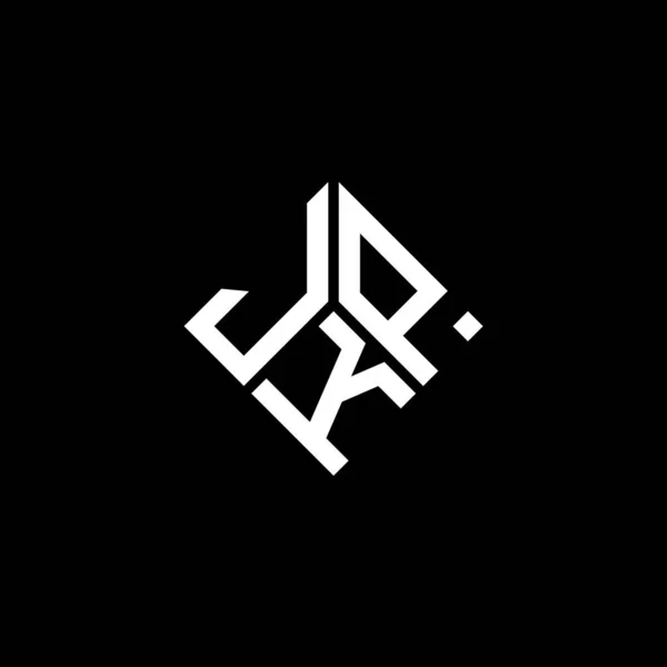 Diseño Del Logotipo Letra Jkp Sobre Fondo Negro Jkp Iniciales — Vector de stock