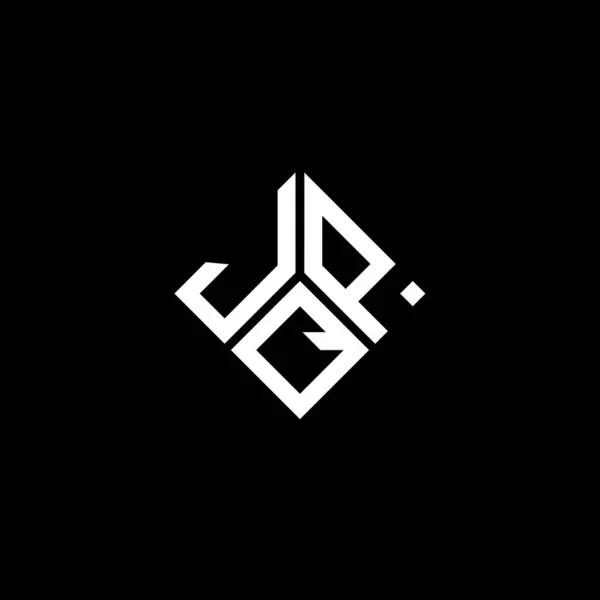 Дизайн Логотипа Jqp Чёрном Фоне Концепция Логотипа Инициалами Jqp Дизайн — стоковый вектор