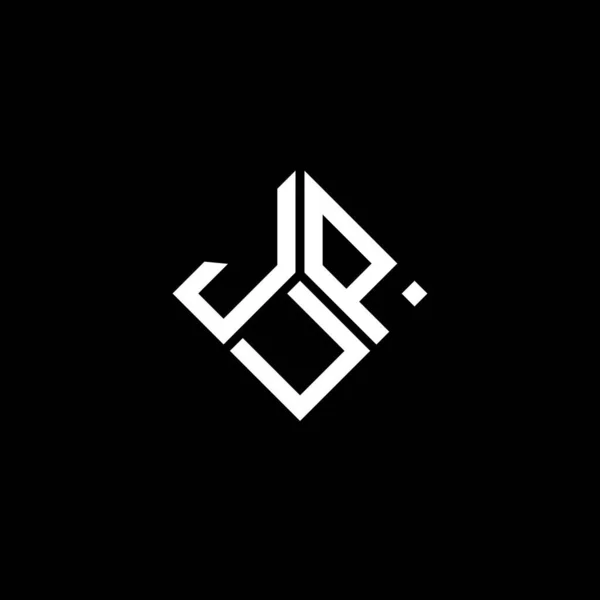 Jup Lettre Logo Design Sur Fond Noir Jup Initiales Créatives — Image vectorielle