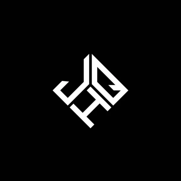 Jhq Design Logotipo Carta Fundo Preto Jhq Iniciais Criativas Conceito — Vetor de Stock
