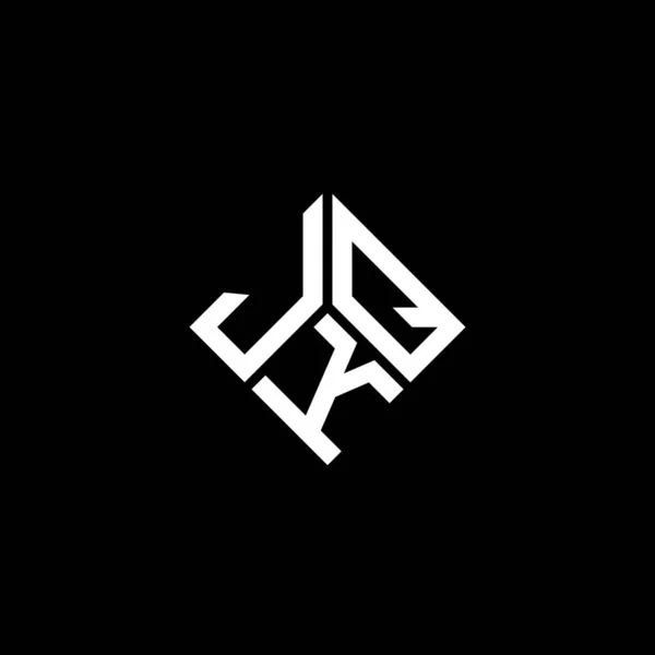 Diseño Del Logotipo Letra Jkq Sobre Fondo Negro Jkq Iniciales — Vector de stock