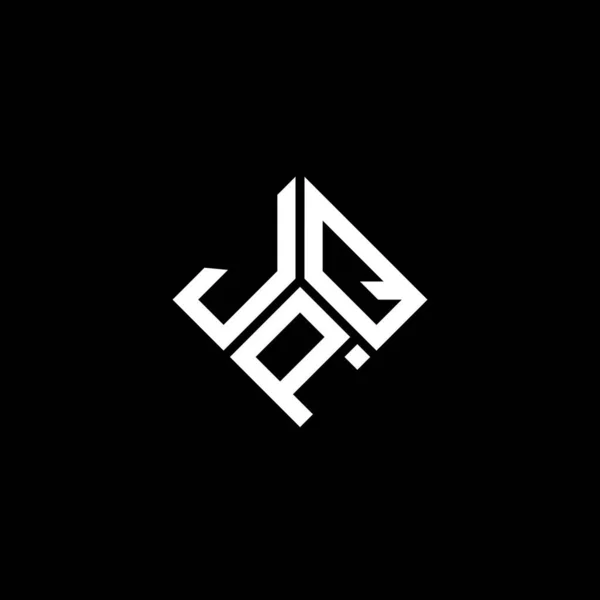 Jpq Lettera Logo Design Sfondo Nero Jpq Creativo Iniziali Lettera — Vettoriale Stock