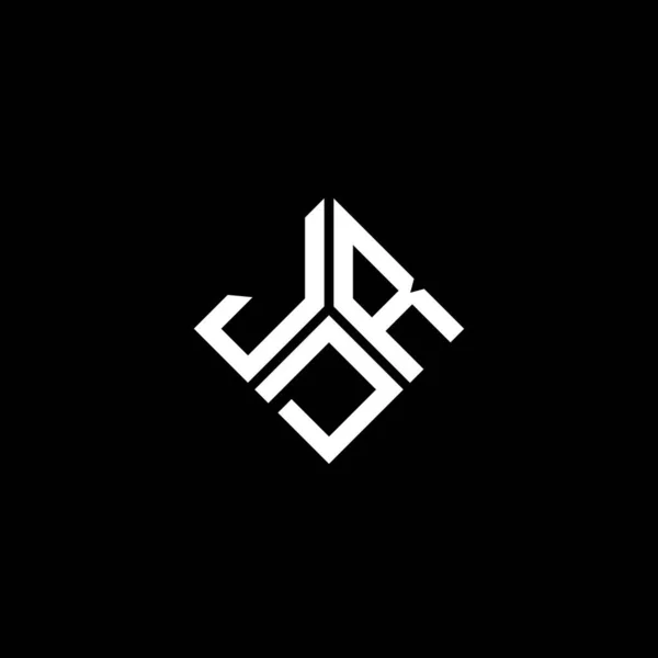 Diseño Del Logotipo Letra Jdr Sobre Fondo Negro Jdr Iniciales — Archivo Imágenes Vectoriales