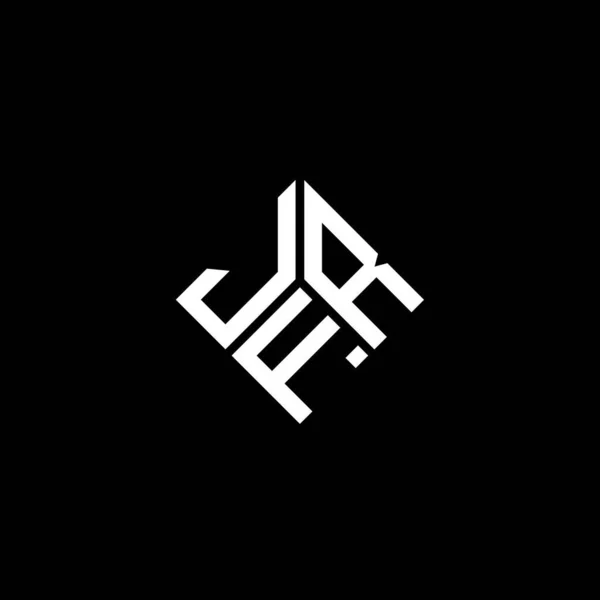 Logo Lettre Jfr Sur Fond Noir Jfr Initiales Créatives Lettre — Image vectorielle