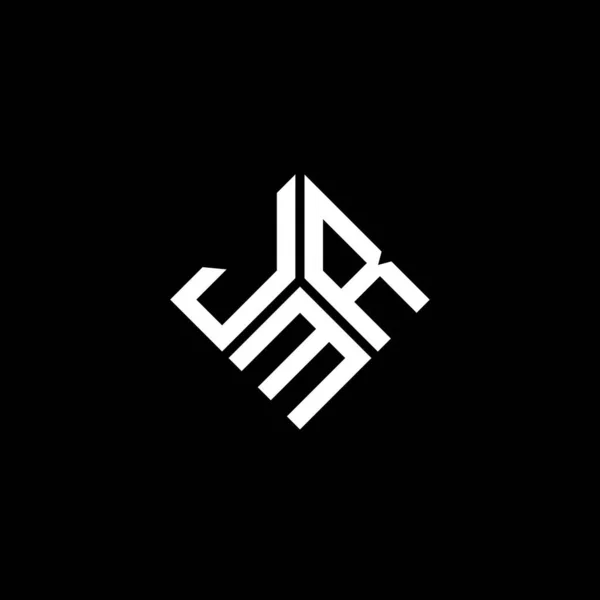 Jmr Lettre Logo Design Sur Fond Noir Jmr Initiales Créatives — Image vectorielle