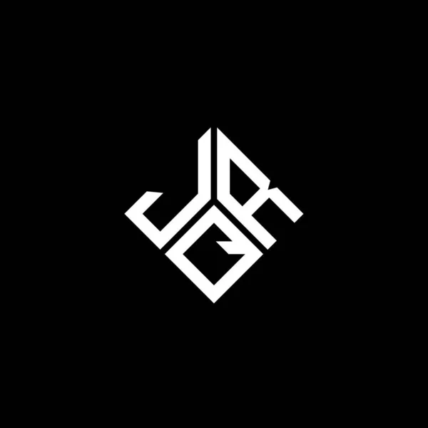 Jqr Lettre Logo Design Sur Fond Noir Jqr Initiales Créatives — Image vectorielle
