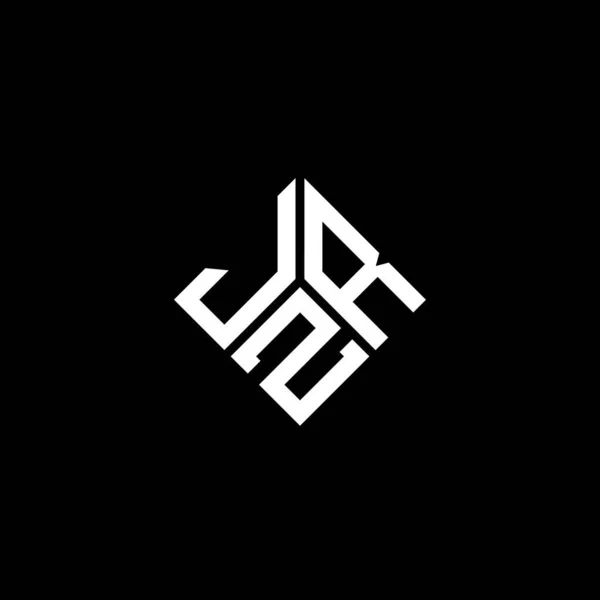 Siyah Arka Planda Jzr Harf Logosu Tasarımı Jzr Yaratıcı Harflerin — Stok Vektör