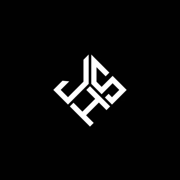 Projeto Logotipo Carta Jhs Fundo Preto Jhs Iniciais Criativas Conceito — Vetor de Stock