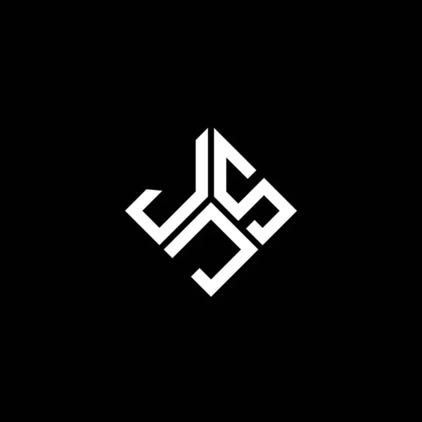 Jjs Design Logotipo Carta Fundo Preto Jjs Iniciais Criativas Conceito — Vetor de Stock