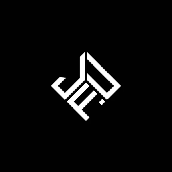 Jfu Brev Logotyp Design Svart Bakgrund Jfu Kreativa Initialer Brev — Stock vektor