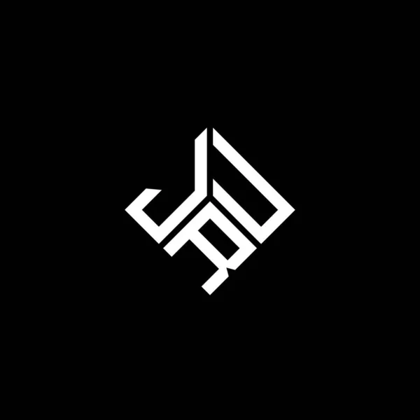 Jru Letter Logo Ontwerp Zwarte Achtergrond Jru Creatieve Initialen Letter — Stockvector