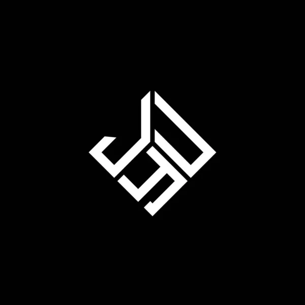 Jyu Projeto Logotipo Letra Fundo Preto Jyu Iniciais Criativas Conceito — Vetor de Stock