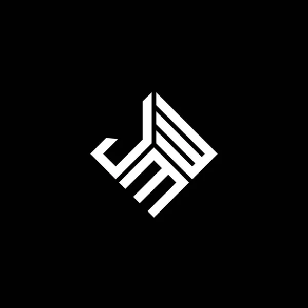 Jmw Lettre Logo Design Sur Fond Noir Jmw Initiales Créatives — Image vectorielle