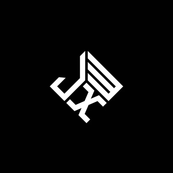 Diseño Del Logotipo Letra Jxw Sobre Fondo Negro Jxw Iniciales — Vector de stock