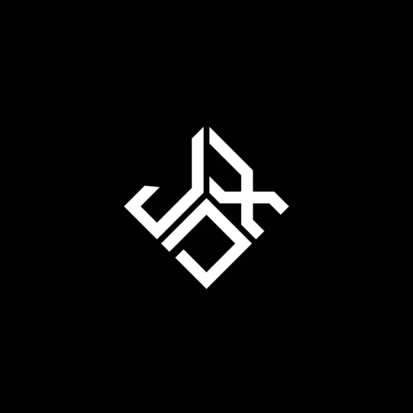 Jdx Bokstav Logotyp Design Svart Bakgrund Jdx Kreativa Initialer Brev — Stock vektor