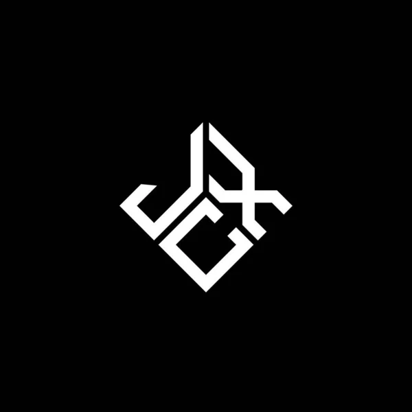 Jcx Bokstav Logotyp Design Svart Bakgrund Jcx Kreativa Initialer Brev — Stock vektor