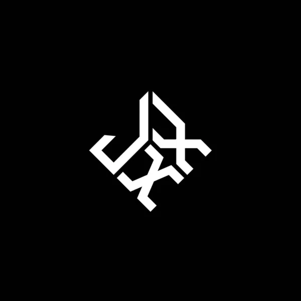 Jxx Bokstav Logotyp Design Svart Bakgrund Jxx Kreativa Initialer Brev — Stock vektor