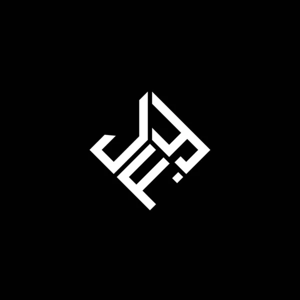 Дизайн Логотипа Jfy Чёрном Фоне Концепция Логотипа Инициалами Jfy Дизайн — стоковый вектор
