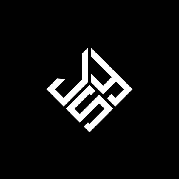 Дизайн Логотипа Jsy Чёрном Фоне Концепция Логотипа Инициалами Jsy Дизайн — стоковый вектор
