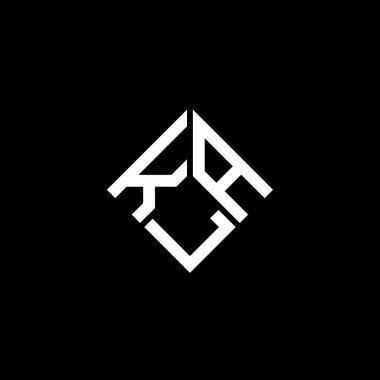 Siyah arka planda KLA harf logosu tasarımı. KLA yaratıcı harflerin baş harfleri logo kavramı. KLA harf tasarımı.