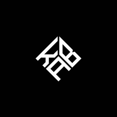 Siyah arka planda KAB harfi logo tasarımı. KAB yaratıcı harflerin baş harfleri logo kavramı. KAB harf tasarımı.