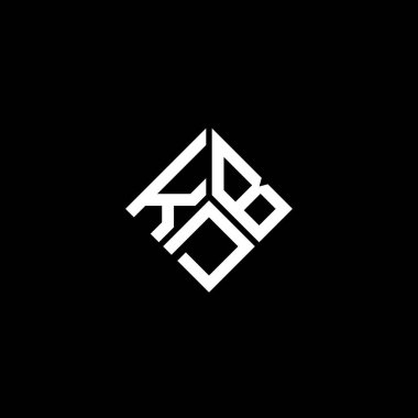 Siyah arkaplanda KDB harfi logo tasarımı. KDB yaratıcı harflerin baş harfleri logo kavramı. KDB harf tasarımı.