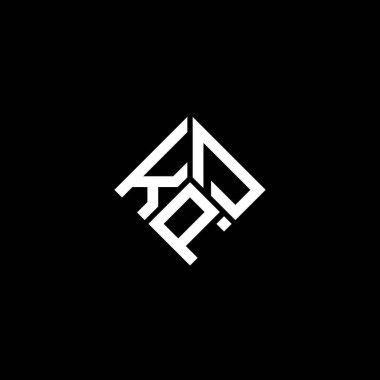 Siyah arka planda KPD harf logosu tasarımı. KPD yaratıcı harflerin baş harfleri logo konsepti. KPD harf tasarımı.