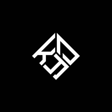 Siyah arka planda KYD harf logosu tasarımı. KYD yaratıcı harflerin baş harfleri logo kavramı. KYD harf tasarımı.
