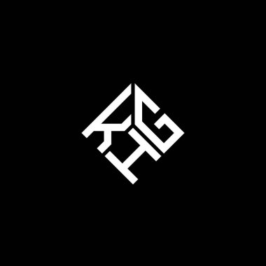 Siyah arkaplanda KHG harf logosu tasarımı. KHG yaratıcı harflerin baş harfleri logo kavramı. KHG harf tasarımı.
