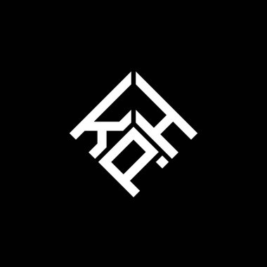 Siyah arkaplanda KPH harf logosu tasarımı. KPH yaratıcı harflerin baş harfleri logo kavramı. KPH harf tasarımı.