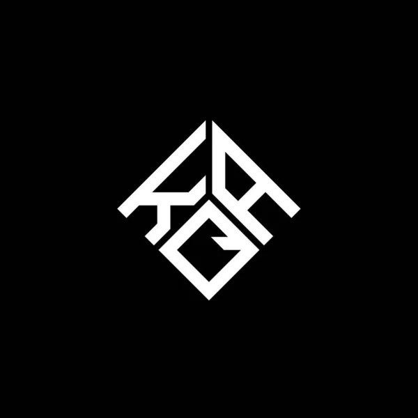Дизайн Логотипа Kqa Черном Фоне Концепция Логотипа Креативными Инициалами Kqa — стоковый вектор