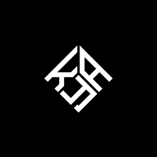 Projeto Logotipo Carta Kya Fundo Preto Kya Criativa Iniciais Conceito —  Vetores de Stock