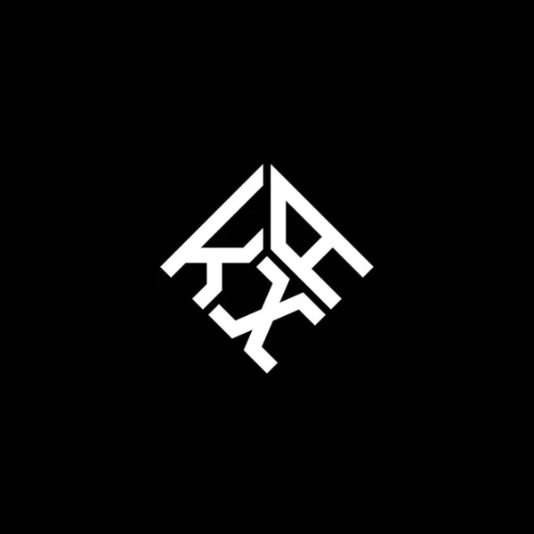 Kxa Letter Logo Design Auf Schwarzem Hintergrund Kxa Kreative Initialen — Stockvektor