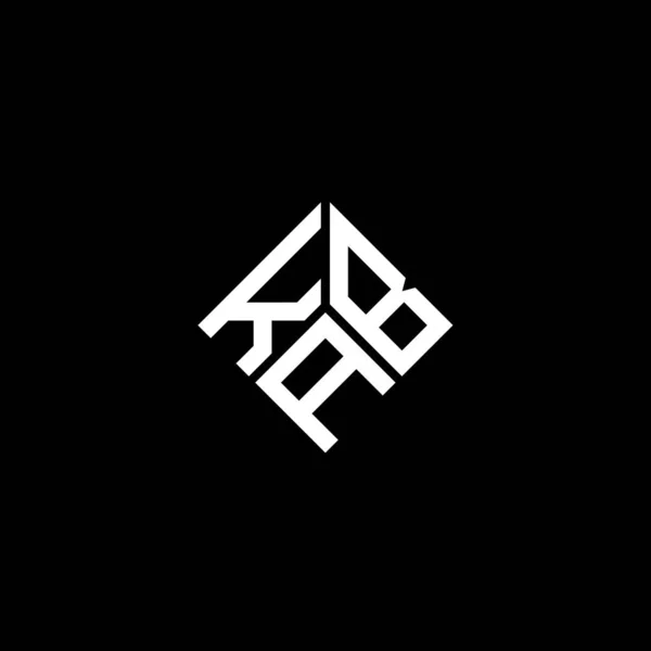 Kab Lettre Logo Design Sur Fond Noir Kab Initiales Créatives — Image vectorielle