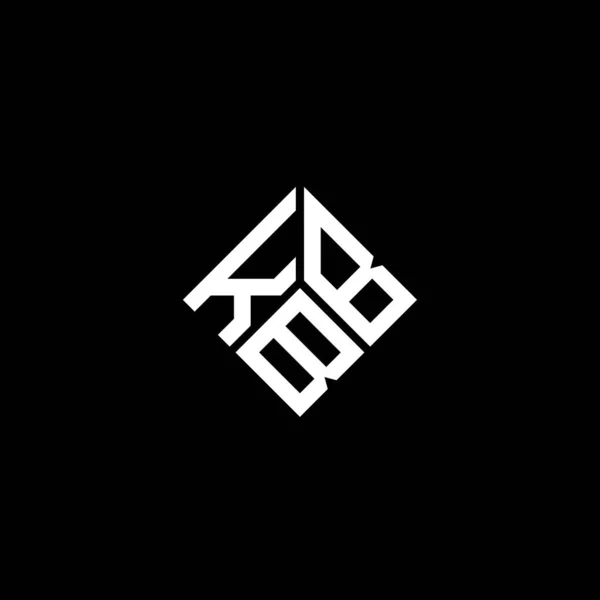 Desain Logo Huruf Kbb Pada Latar Belakang Hitam Kbb Kreatif - Stok Vektor