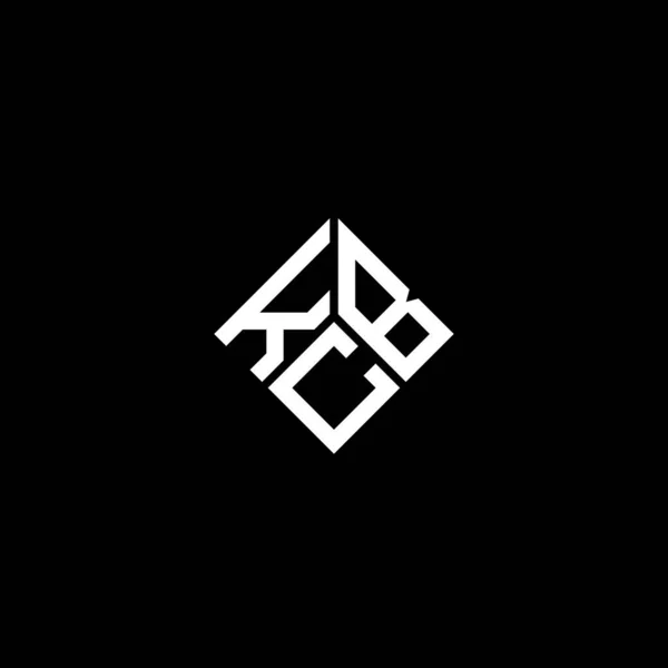 黒を基調としたKcbの文字ロゴデザイン Kcbクリエイティブイニシャルレターロゴコンセプト Kcbレターデザイン — ストックベクタ