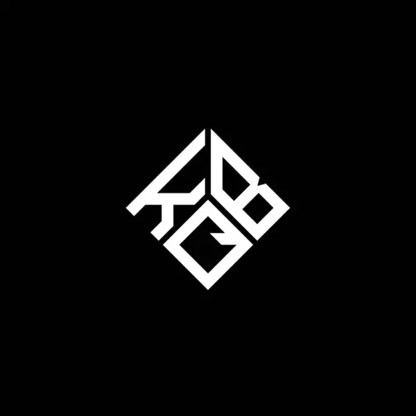 Kqb Design Logotipo Carta Fundo Preto Kqb Iniciais Criativas Conceito —  Vetores de Stock