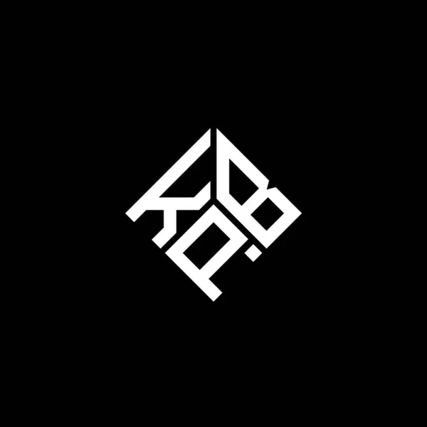黒を基調としたKpbの文字ロゴデザイン Kpbクリエイティブイニシャルレターロゴコンセプト Kpb手紙デザイン — ストックベクタ