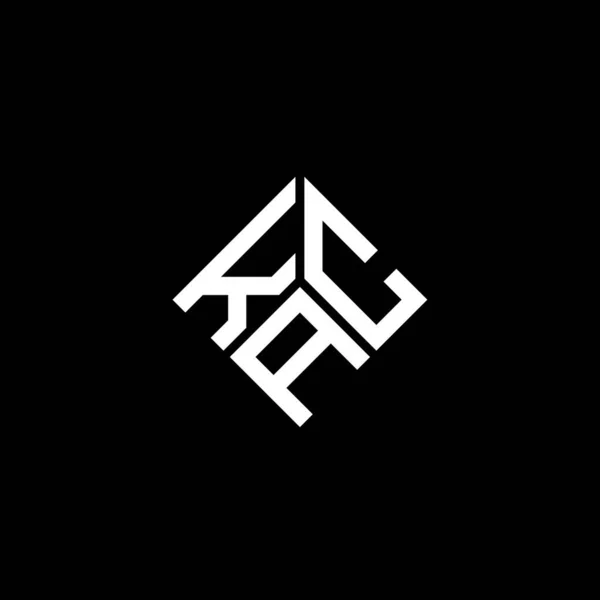 Diseño Del Logotipo Letra Kac Sobre Fondo Negro Kac Iniciales — Archivo Imágenes Vectoriales