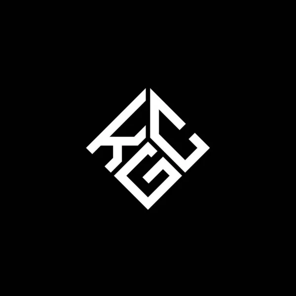 Форма Логотипу Kgc Чорному Тлі Творчі Ініціали Kgc Мають Поняття — стоковий вектор