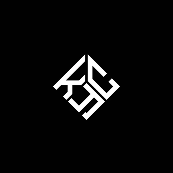 Kyc Letter Logo Design Black Background Kyc Creative Initials Letter — Stock Vector